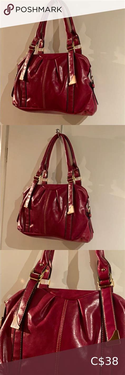 dark cherry red purse.